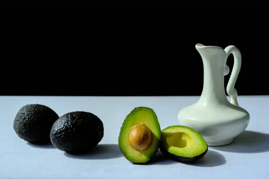 avocado and a jar mug