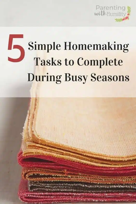 simple homemaking tasks