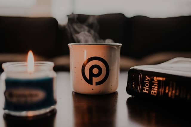 bible coffee candle