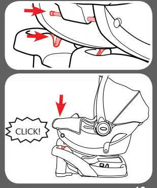attaching graco car seat to base