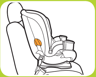booster seat in forward position