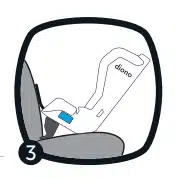 car seat in a rear-facing position