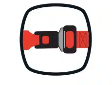 lap belt rear-facing installation with 5-point