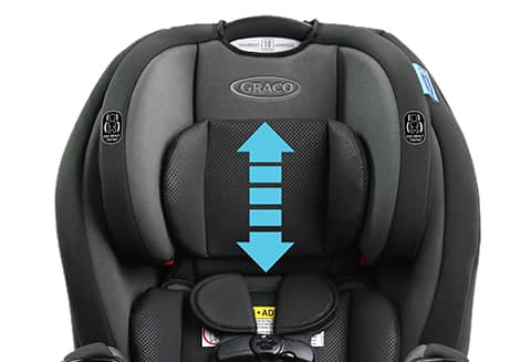 triride headrest adjustment - 10-positions
