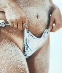 tanned skin of a woman